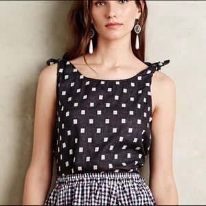 Anthropologie Harlyn Tie-Shoulder Tank SZ XS